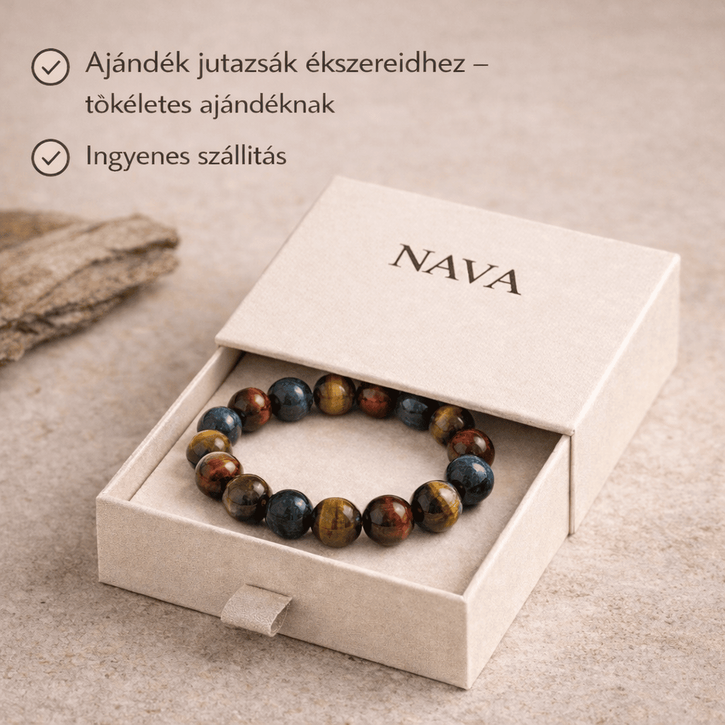 Hármas Védelem Karkötő – Tigrisszem, Sólyomszem & Bikaszem