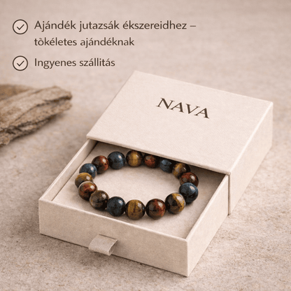 Hármas Védelem Karkötő – Tigrisszem, Sólyomszem & Bikaszem